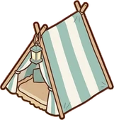 Pet beds and homes, a sticker from the Seaside Cottage world