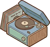 Gadgets and devices, a sticker from the Seaside Cottage world
