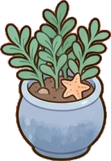 Small plants, a sticker from the Seaside Cottage world
