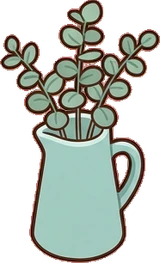 Small plants, a sticker from the Seaside Cottage world