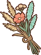 Small plants, a sticker from the Seaside Cottage world