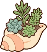 Small plants, a sticker from the Seaside Cottage world