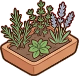 Small plants, a sticker from the Seaside Cottage world