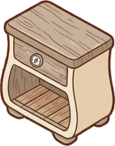Dressers and low cabinets, a sticker from the Seaside Cottage world