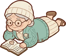 People lying down, a sticker from the Seaside Cottage world