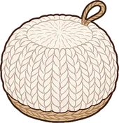 Poufs and ottomans, a sticker from the Seaside Cottage world