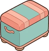 Poufs and ottomans, a sticker from the Seaside Cottage world