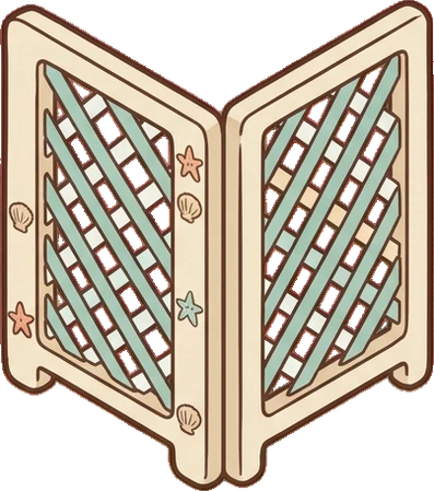 Folding screens, a sticker from the Seaside Cottage world