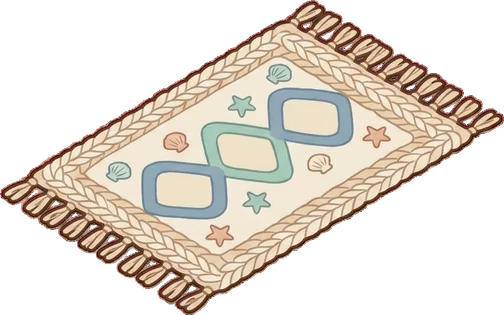 Rugs, a sticker from the Seaside Cottage world