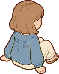 People sitting, a sticker from the Seaside Cottage world