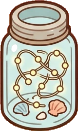 Candles and small lights, a sticker from the Seaside Cottage world