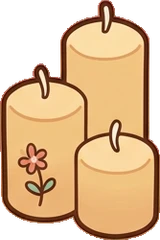 Candles and small lights, a sticker from the Seaside Cottage world