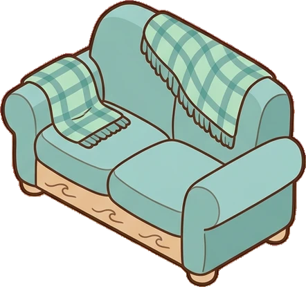 Sofas, a sticker from the Seaside Cottage world