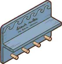 Wall shelves, a sticker from the Seaside Cottage world