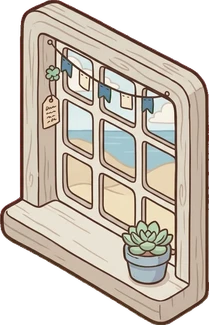 Windows, a sticker from the Seaside Cottage world