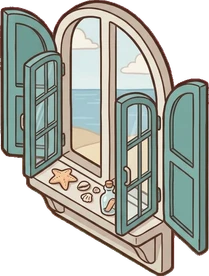 Windows, a sticker from the Seaside Cottage world