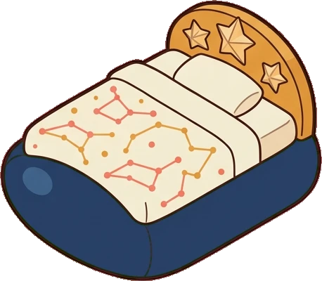Beds, a sticker from the Space Cabin world