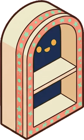 Bookcases, a sticker from the Space Cabin world