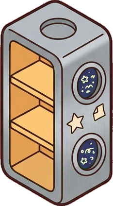 Bookcases, a sticker from the Space Cabin world