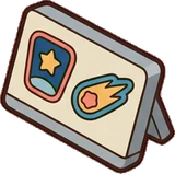 Collectibles, a sticker from the Space Cabin world