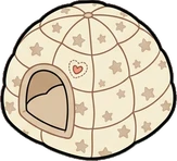 Pet beds and homes, a sticker from the Space Cabin world
