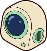 Gadgets and devices, a sticker from the Space Cabin world