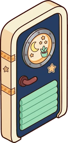 Doors, a sticker from the Space Cabin world