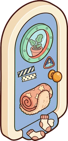 Doors, a sticker from the Space Cabin world