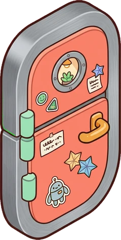 Doors, a sticker from the Space Cabin world
