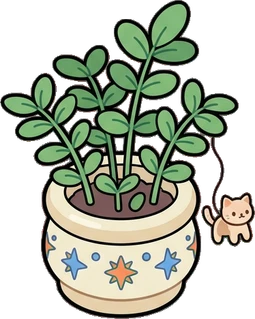 Floor plants, a sticker from the Space Cabin world