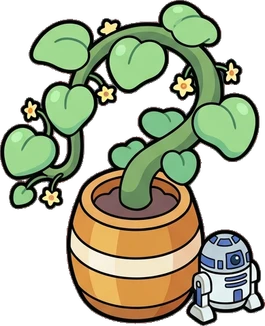 Floor plants, a sticker from the Space Cabin world