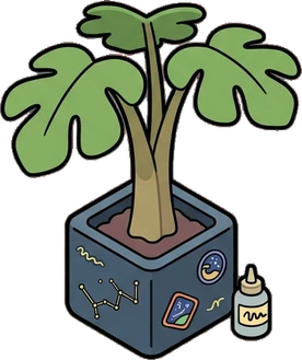Floor plants, a sticker from the Space Cabin world