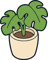 Small plants, a sticker from the Space Cabin world