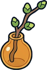Small plants, a sticker from the Space Cabin world