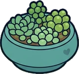 Small plants, a sticker from the Space Cabin world