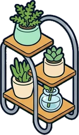 Small plants, a sticker from the Space Cabin world