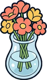 Small plants, a sticker from the Space Cabin world