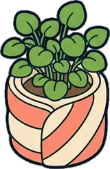 Small plants, a sticker from the Space Cabin world