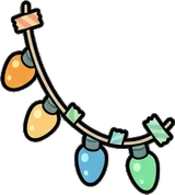 Garlands and hanging things, a sticker from the Space Cabin world