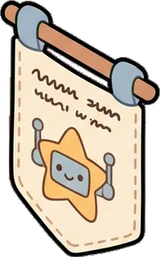 Garlands and hanging things, a sticker from the Space Cabin world