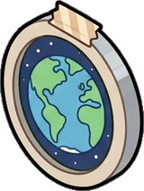 Garlands and hanging things, a sticker from the Space Cabin world