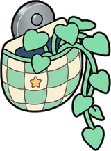 Hanging plants, a sticker from the Space Cabin world