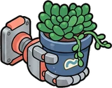Hanging plants, a sticker from the Space Cabin world