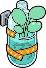 Hanging plants, a sticker from the Space Cabin world