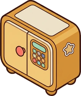 Dressers and low cabinets, a sticker from the Space Cabin world