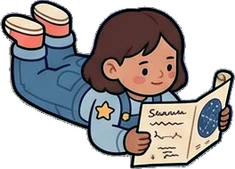 People lying down, a sticker from the Space Cabin world