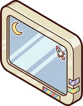 Mirrors, a sticker from the Space Cabin world