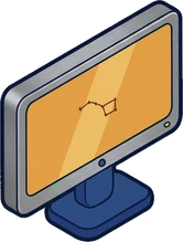 Screens and monitors, a sticker from the Space Cabin world