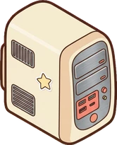 Screens and monitors, a sticker from the Space Cabin world