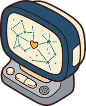 Screens and monitors, a sticker from the Space Cabin world